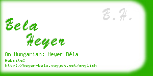 bela heyer business card